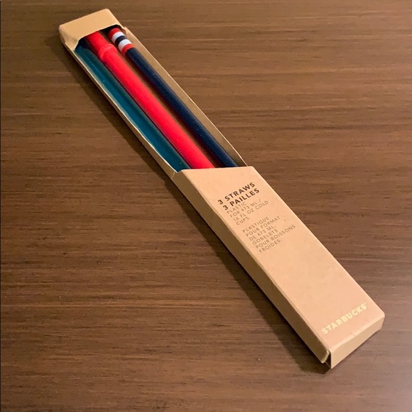 Starbucks 2016 Set of 3 Nautical Cold Cup Straws